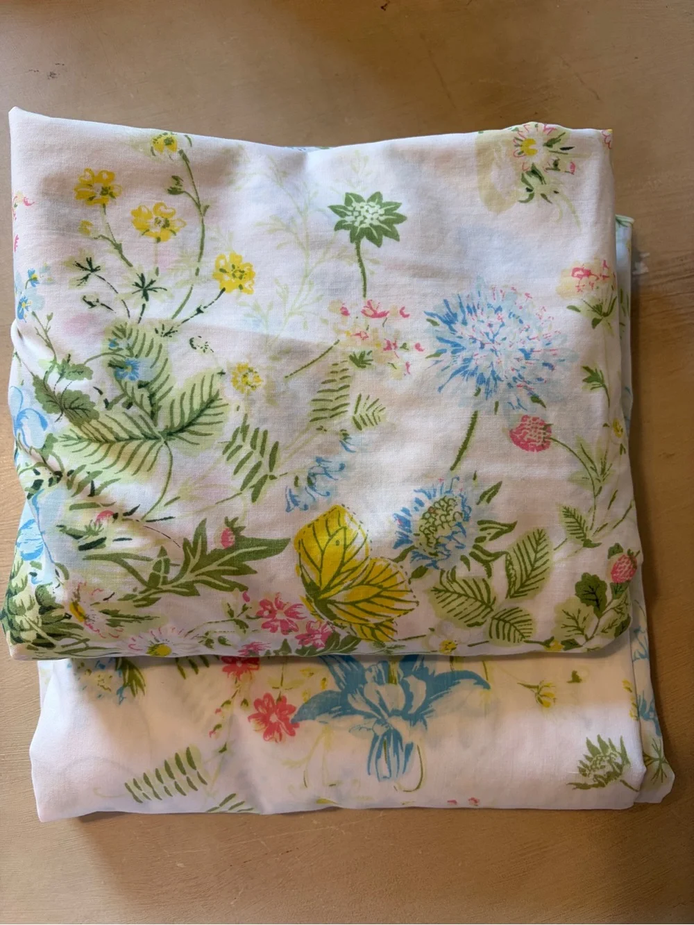 Vintage Bed Sheets Pequot Spring Bouquet Floral Fitted & Flat Full Size EUC